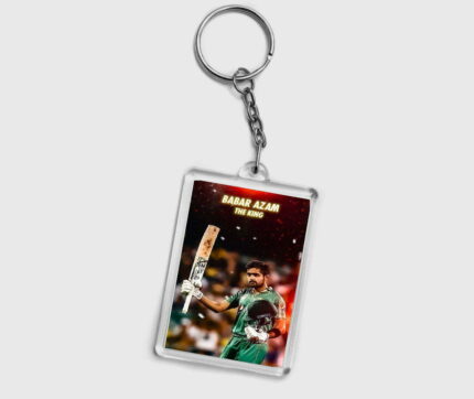Boundary Hunter Babar Azam Pic Cricket Tribute Keychain Design 2 By 3 | Perfect Prints