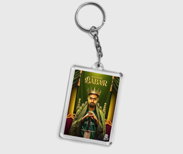 King Babar Azam Pic Cricket Keychain Design 2 By 3 | Perfect Prints