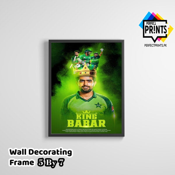 Babar Azam Pic-Inspired Cricket Enthusiast wall frame design 5 By 7