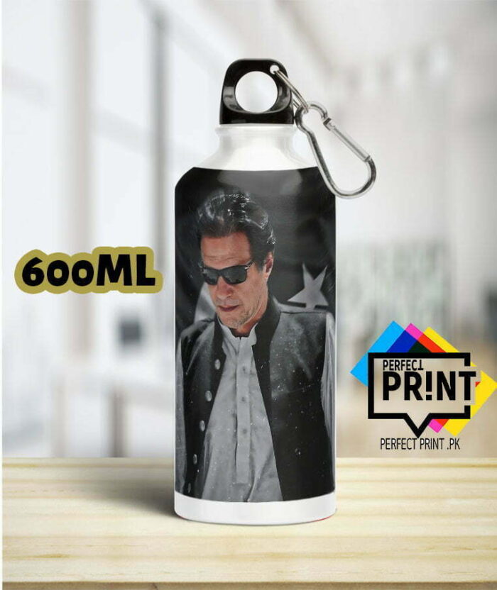 Vintage Style Imran Khan Pic water bottle price in pakistan- Political and Sports Enthusiast Gift 600Ml | Perfect Prints (Copy)