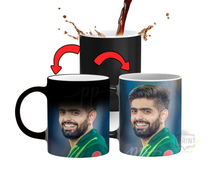 Show Your Support with the Babar Azam Pic Fan Collection magic mug 330Ml