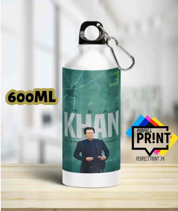 Best Imran Khan Pic Poster Water Bottle 600Ml For PTI Supporters Khan