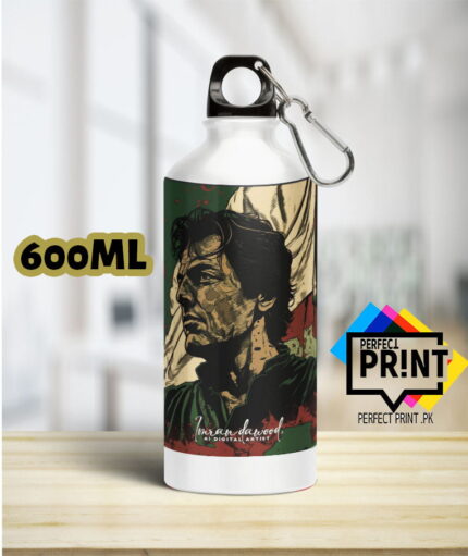 Imran Khan pic Poster Art water bottle price in pakistan 600Ml | Perfect Prints