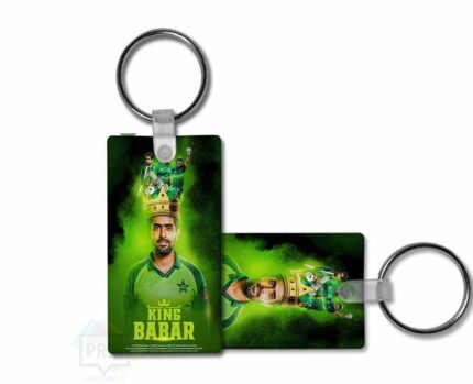 Born to Bat Celebrating Babar Azam Pic on this Cricket Keychain Design 2 By 3 | Perfect Prints