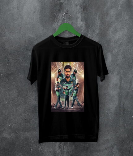 Babar Azam Pic Superfan Apparel Wear the Passion T-Shirt A4 Size Print | Perfect Prints