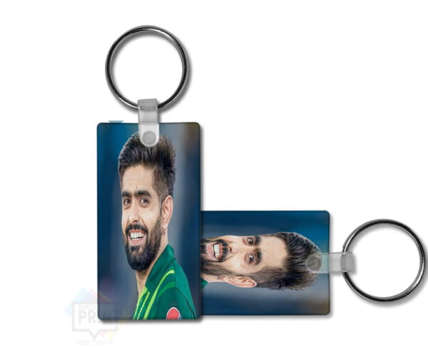 Show Your Support with the Babar Azam Pic Fan Collection Keychain Design 2 By 3 | Perfect Prints