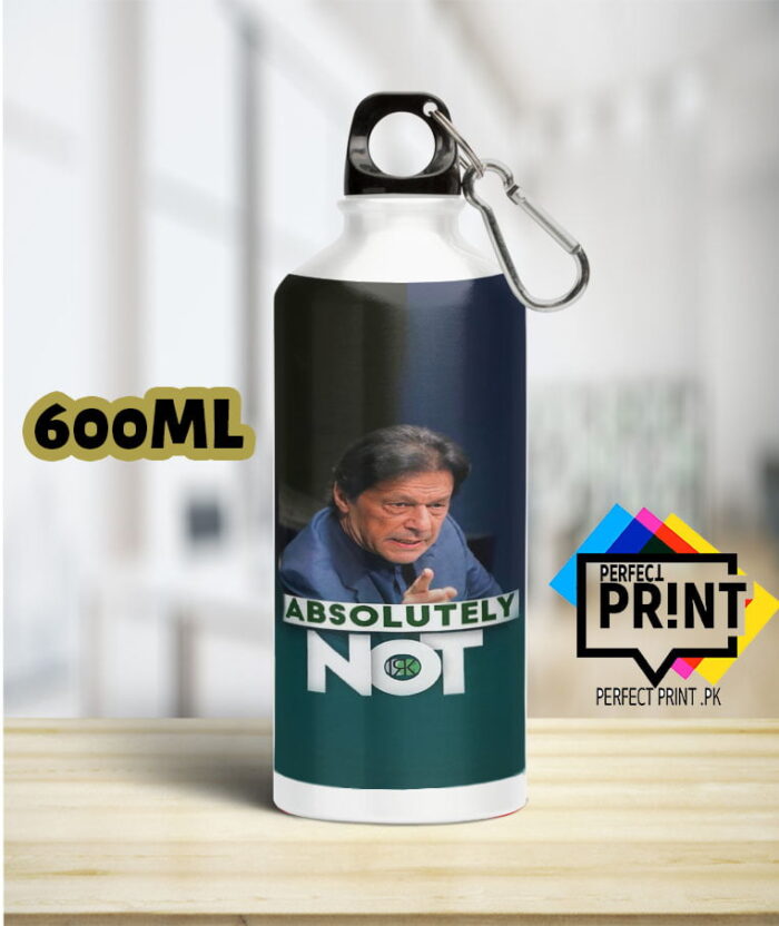 Imran Khan Pic Limited Edition Absolutely not Amazing water bottle price in pakistan 600Ml | Perfect Prints