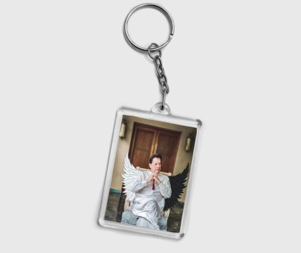 Imran Khan Pic Wings Creazy keychain design 3 By 2 | Perfect Prints