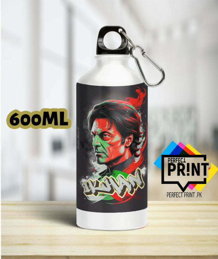 Imran Khan pic Legacy bottle - Capturing Cricket water bottle price in pakistan 600Ml | Perfect Prints