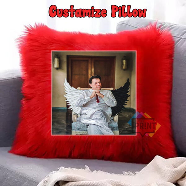 Imran Khan Pic Wings Creazy Fur cushion covers 12 by 12 | Perfect Prints