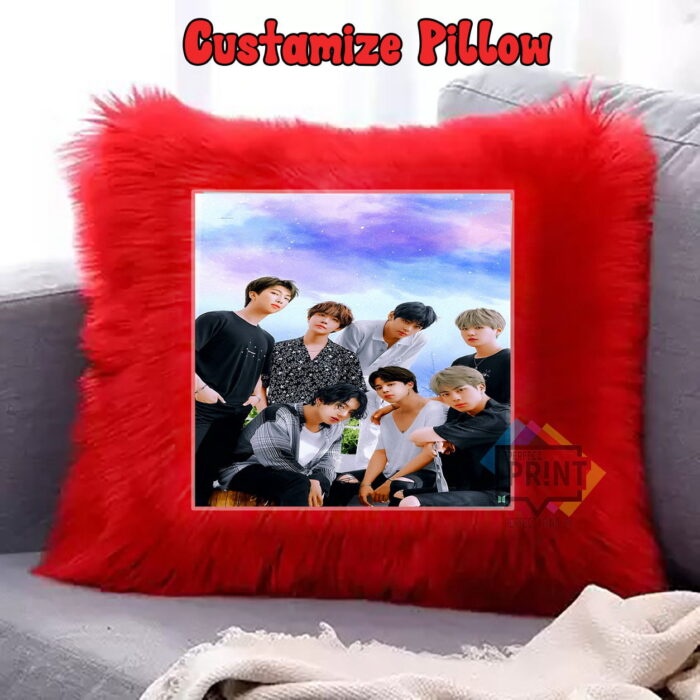 BTS Fur Pillow Keepsakes Music Bts Members Pocket 12 By 12 | Perfect Prints