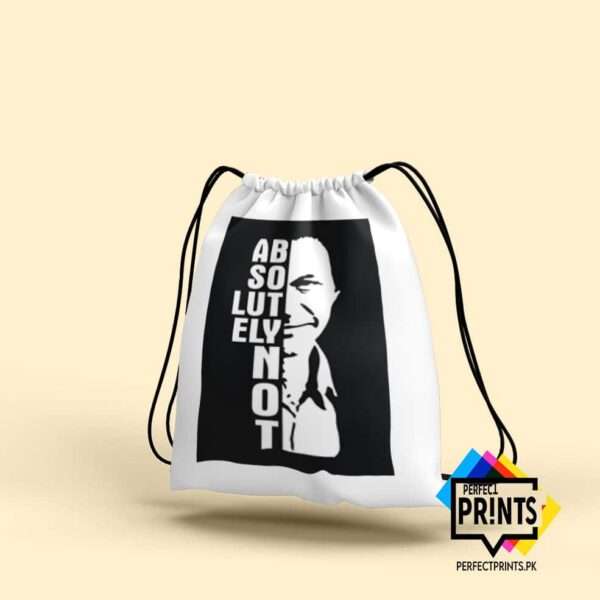 Best Absolutely not imran khan pic Drawstring bag And School Bag 16 by 14