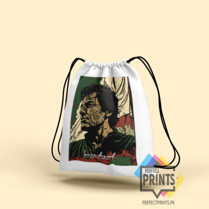 Imran Khan Pic Art Drawstring bag 16 by 14 | Perfect Prints