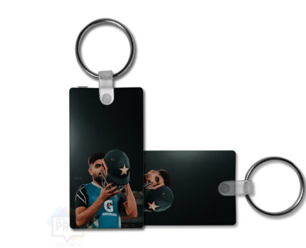 Babar Azam Pic-Inspired Cricket Enthusiast Keychain Design 2 By 3 | Perfect Prints