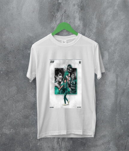 Elevate Your Cricket Love with the Naseem Shah Signature T-shirt Pakistan 100% Good Quality