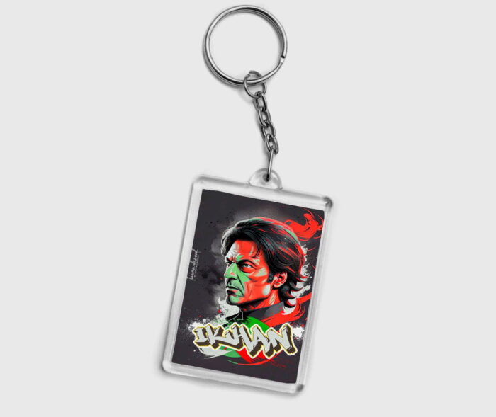 Imran Khan Pic Legacy Capturing Cricket keychain design3 By 2 | Perfect Prints