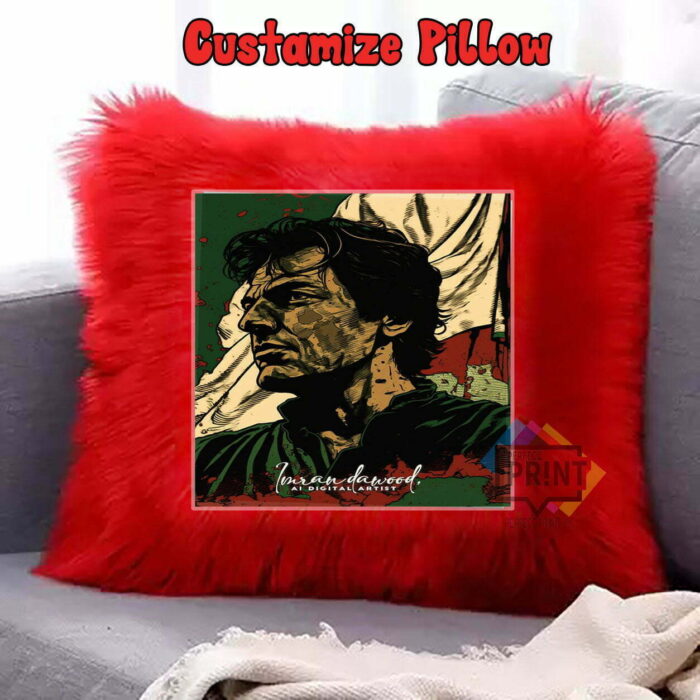 Imran Khan Pic Poster Art fur cushion covers 12 by 12 | Perfect Prints