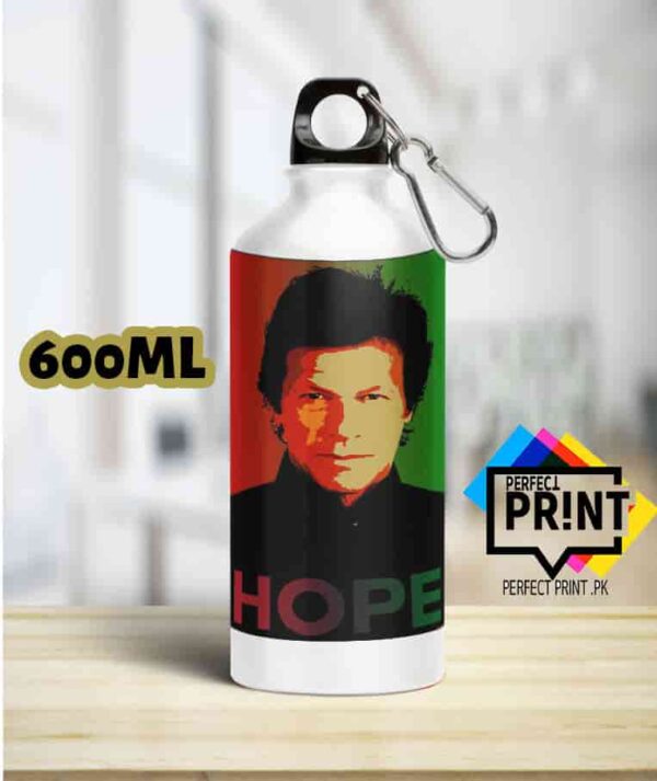 Imran Khan Pic Hope Poster Design Water Bottle 600Ml