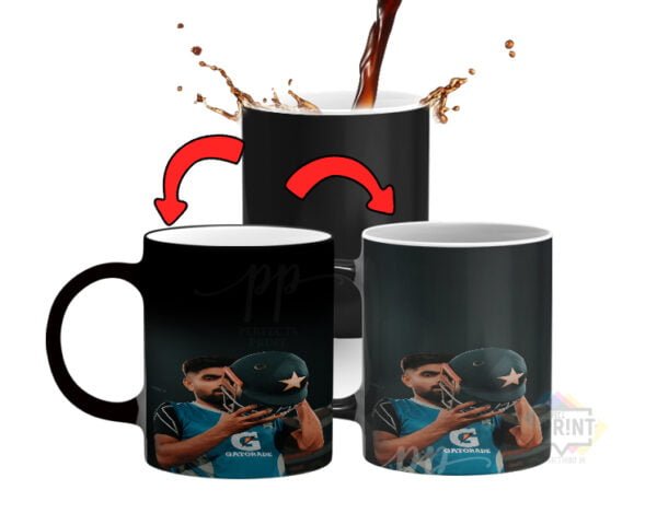 Babar Azam Pic-Inspired Cricket Enthusiast magic mug 330Ml