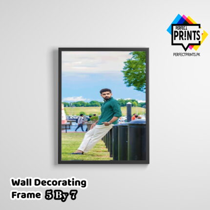 Babar Azam Pic Mania Cricket Euphoria in a wall frame design 5 By 7