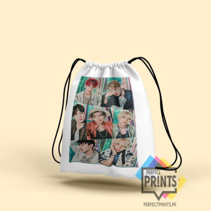 Drawstring bag Connection Carrying BTS Pics Vibes 14 By 16 | Perfect Prints