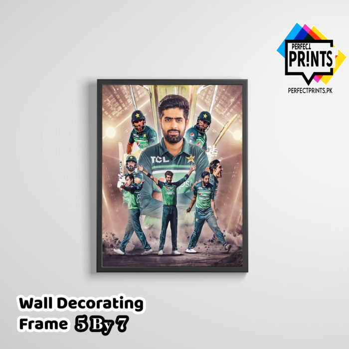Babar Azam Pic Superfan Apparel Wear the Passion wall frame design 5 By 7