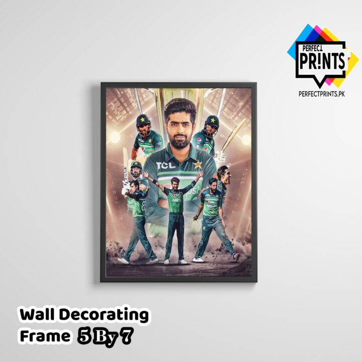 rsfed Babar Azam Pic Superfan Apparel Wear the Passion wall frame design 5 By 7
