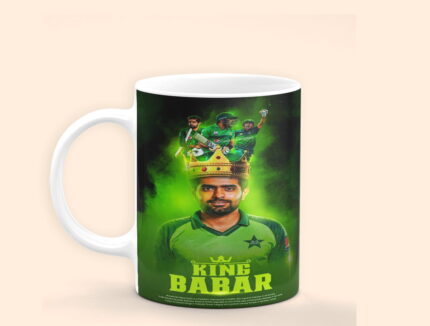 Born to Bat Celebrating Babar Azam Pic on this Cricket Coffee Mug 330Ml