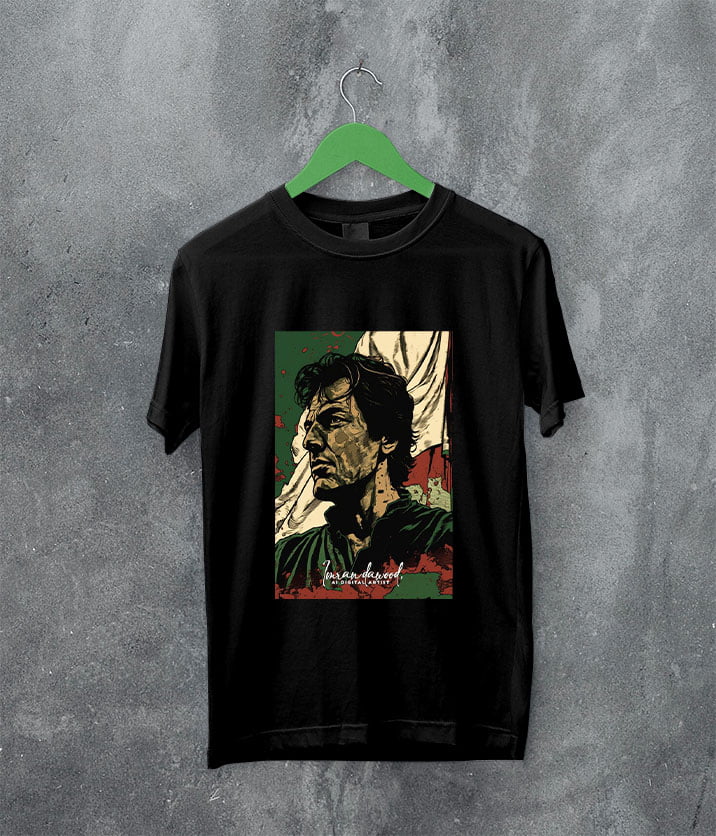 Imran Khan Pic Poster Art t-shirt pakistan A4 Size Print | Perfect Prints