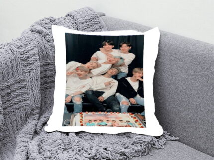 BTS Pics Neck Pillow Ensemble Stylish Fan Accessories Cushion Cover 12 By 12 | Perfect Prints