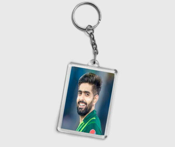 Show Your Support with the Babar Azam Pic Fan Collection Keychain Design 2 By 3 | Perfect Prints