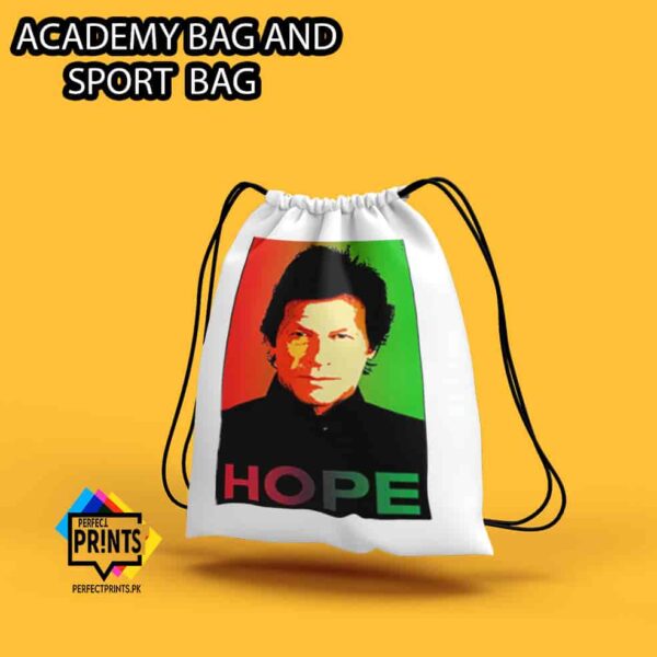 Imran Khan Pic Hope Poster Design Drawstring bag 14 by 16