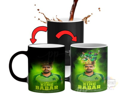 Born to Bat Celebrating Babar Azam Pic on this Cricket magic mug 330Ml