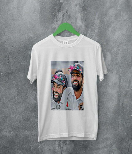 Babar Azam Pic And Rizwan Cute Picture T-Shirt A4 Size Print | Perfect Prints