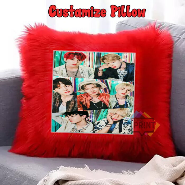 BTS Fur Pillow Connection Carrying BTS Vibes 12 By 12 | Perfect Prints