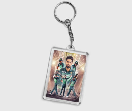 Babar Azam Pic Superfan Apparel Wear the Passion Keychain Design 2 By 3 | Perfect Prints