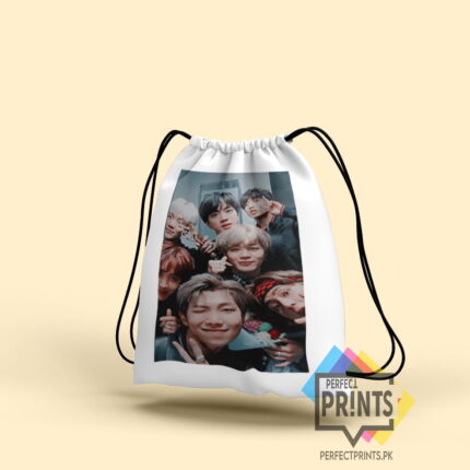 Drawstring bag ARMY Express Your BTS Pics Love 14 By 16 | Perfect Prints