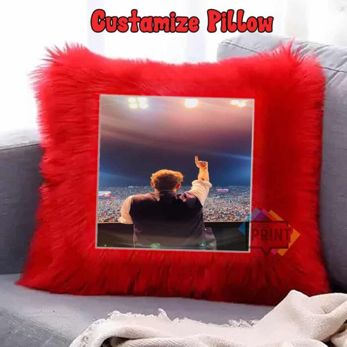 Best Picture Imran Khan Pic Fur Cushion 12 By 12