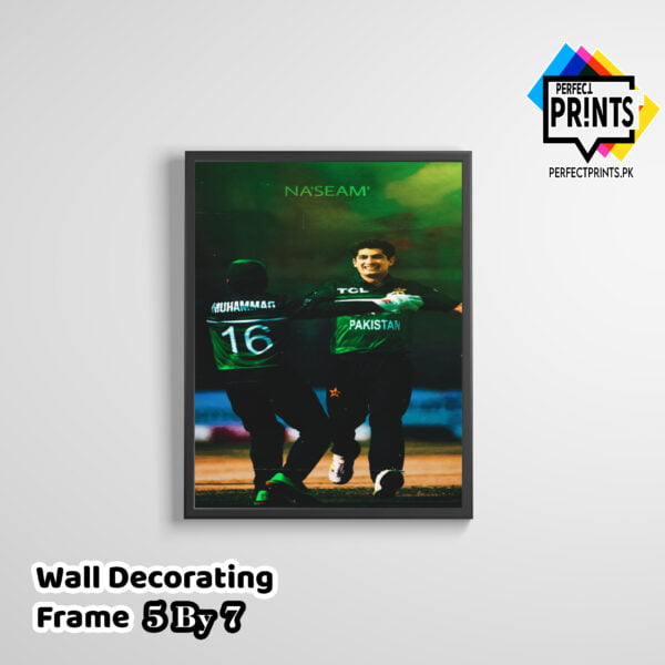 Naseem Shah's Speed in Your Pocket Cricket wall frame design Delight 5 By 7 | Perfect Prints
