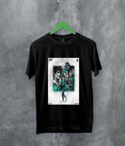 Elevate Your Cricket Love with the Naseem Shah Signature T-shirt Pakistan 100% Good Quality | Perfect Prints