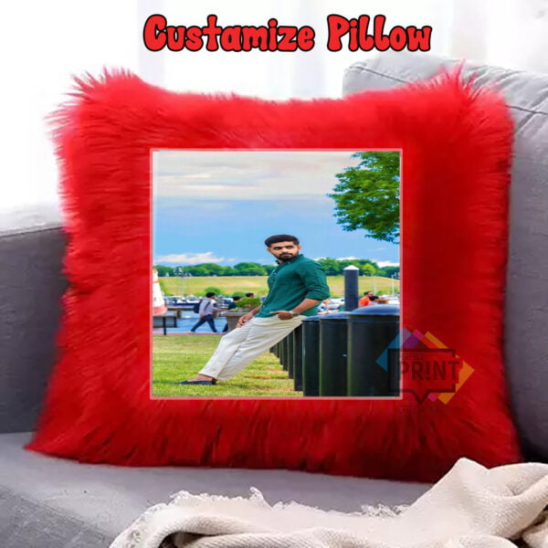 Babar Azam Pic Mania Cricket Euphoria in a Fur Pillow 12BY12 | Perfect Prints
