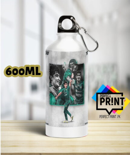 Elevate Your Cricket Love with the Naseem Shah Pic Signature Water Bottle Price in Pakistan 600ML | perfect prints