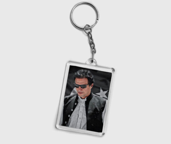 Vintage Style Imran Khan Pic keychain design - Political and Sports Enthusiast Gift 3 By 2 | Perfect Prints