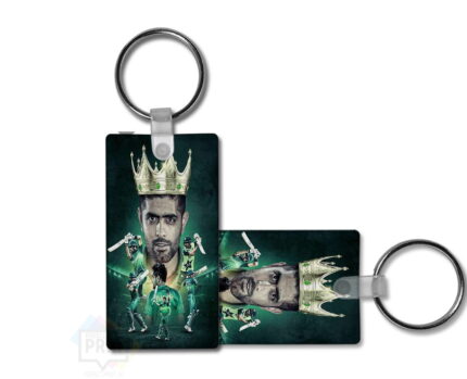 Babar Azam Pic Legacy Collection Stripes of Brilliance Keychain Design 2 By 3 | Perfect Prints