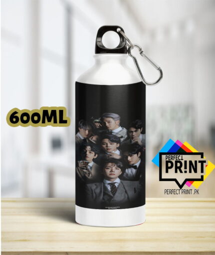 Bts bottle Unlock Your Fandom with Trendy bts members bottle 600Ml | Perfect Prints