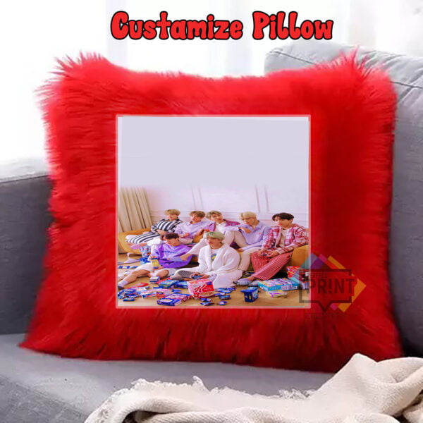 Best BTS Fur Pillow The Perfect Gift for ARMYs 12 By 12 | Perfect Prints