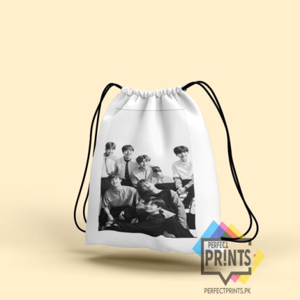 BTS Pics Drawstring bag Show Your Love for the Hottest K-Pop Band 14 By 16 | Perfect Prints