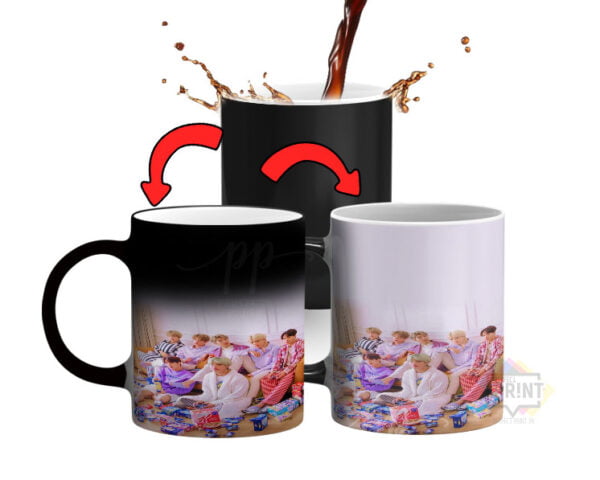 Bts pics magic mug The Perfect Gift for ARMYs 330Ml | Perfect Prints