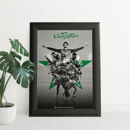 pakistan team squad wall frame design Amazing 5 By 7 | Perfect Prints