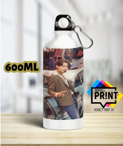 Bts bottle Handsome Jungkook Trendy Designs for Every ARMY bts members bottle 600Ml | Perfect Prints